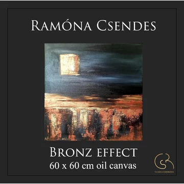 Bronzhatás olajfestmény