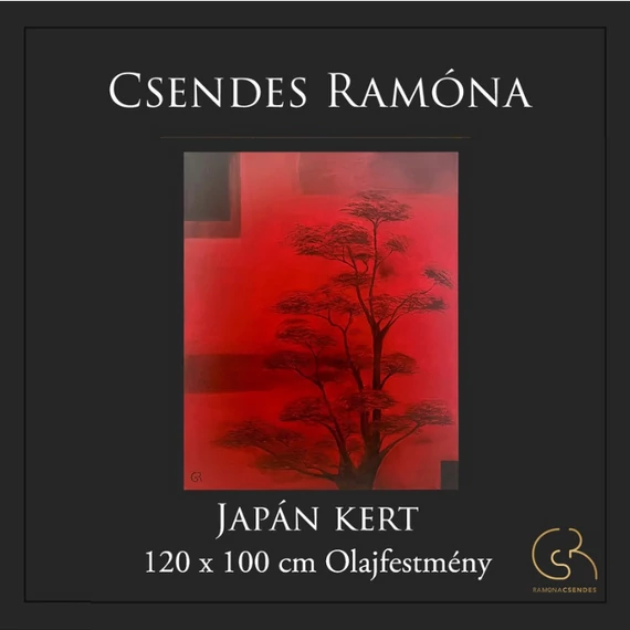 Japán Kert olajfestmény