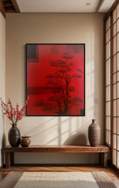 Japán_kert_olajfestmeny_vászon